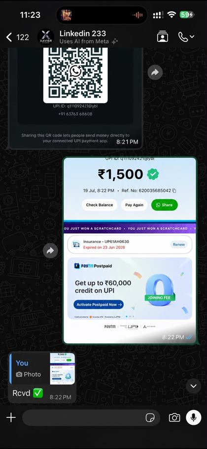 Payment proof screenshot 8